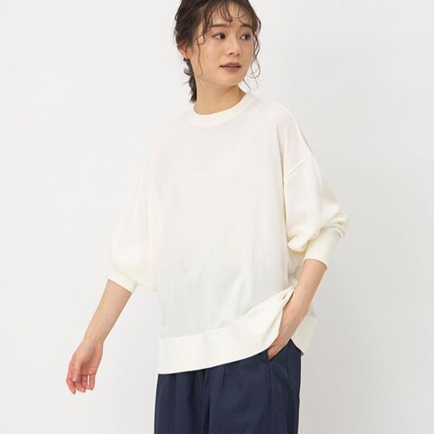 TUTIE.|コットンカシミヤガーゼウラケプルオーバー 長袖シャツ
