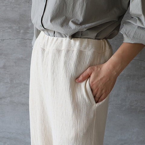 LILOU+LILY｜WILLOW KNIT WIDE PANTS  コットン ニット ワイドパンツ