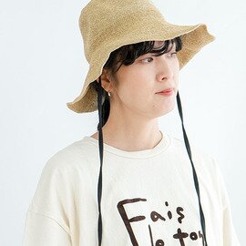 odds|【WOODY別注カラー】PLAIN RIBBON HAT 26' プレーンリボンハット ペーパーハット 紐付き 麦わら帽子 ツバあり od261-0409