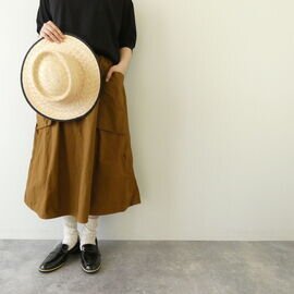 R&D.M.Co-|SHRINK COTTON GARMENT DYE POCKET SKIRT M(OLD8228)オールドマンズテーラー