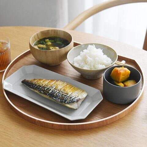 半月膳 お盆 36cm プレイスマット ランチョンマット 天然木 お正月
