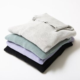 TUTIE.|コットンウールニット畦編みタートルネックプルオーバー セーター