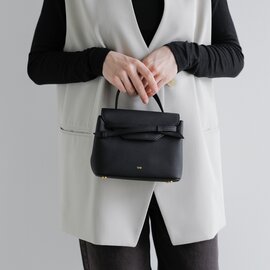 TOV|カウレザー シボ クロスリボン 2way ショルダー ハンドバッグ MIMI MINI t26w01b605