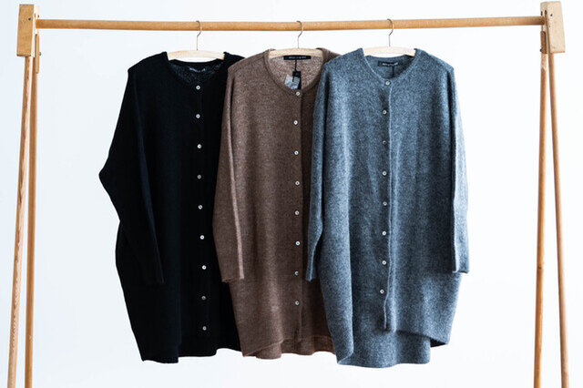 mizuiro ind|クルーネックカーディガン