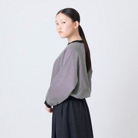 utilite|60/2シルケット天竺ボーダー ラグランプルオーバー