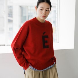 NATURAL LAUNDRY|軽縮メリノ ロゴセーター | 7264K-013