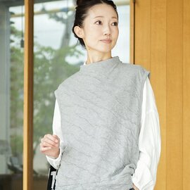 harmonie|【WOODY HOUSE別注】もこもこ接結クルーネックワイドベスト トップス 12690465