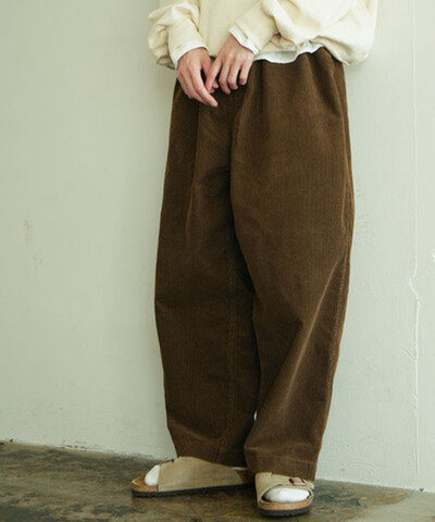 solamonat poche|コーデュロイ イージーパンツ ボトムス poche-cd-pt