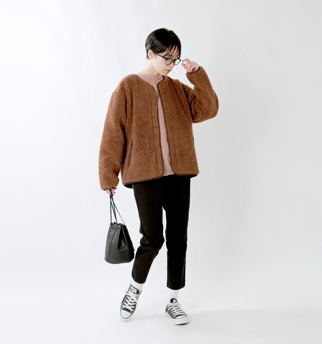 model saku:163cm / 43kg
color : brown / size : 2