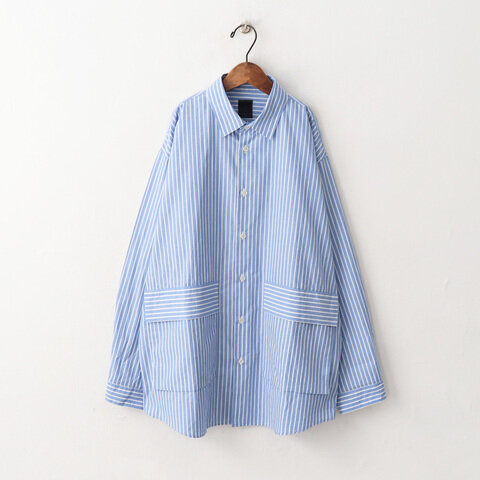 maillot｜Big Pocket Stripe Shirt JK ビッグポケットストライプシャツジャケット MAS-24103