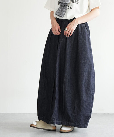 HARVESTY|デニムサーカススカート レディース ボトムス バルーン ボリューム a22504