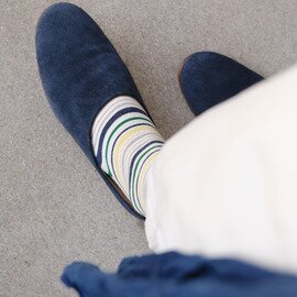 yahae|Organic Cotton Multi Stripe Socks【靴下 ソックス】【母の日】【オーガニックコットン】