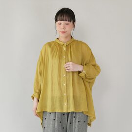 nachukara|シアーリネンの ギャザーブラウス