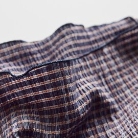WHYTO.｜シャーリング チェック ブラウス “SHIRRING CHECKED BLOUSE” wht24hbl4045-ms