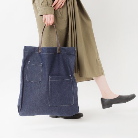 Au Vrai Chic BRITAIN|14ozデニム3ポケット2wayショッピングバッグ um3197-ms