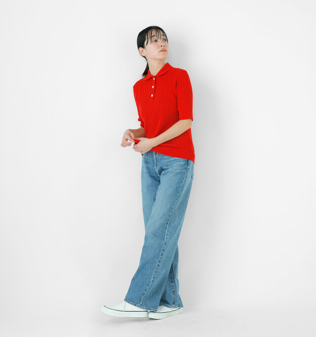 model saku：163cm / 43kg 
color : red / size : 3