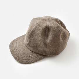 Nine Tailor｜ウール シャギー レザーベルト パネルキャップ “Shaggy Solid Cap” n-812-rf ナインテイラー 帽子
