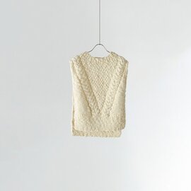 the last flower of the afternoon|ウール ニット ベスト “夜を紡ぐ Knitted vest” tlf-126-hkn001