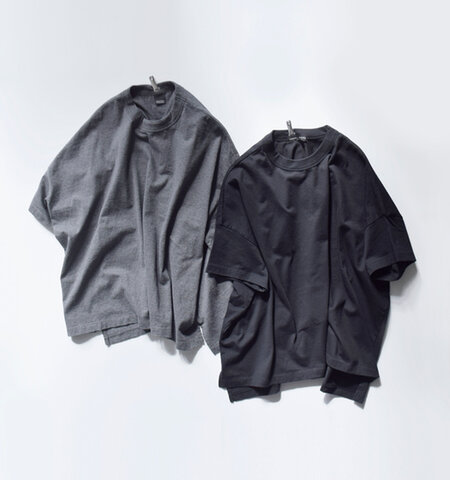 TRAVAIL MANUEL|コットンクラシック天竺スリットTシャツ 211010-hm