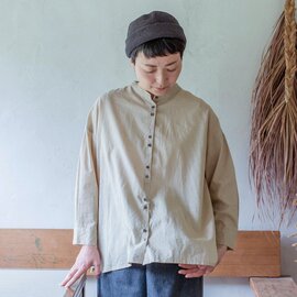 sisam|ハンサムなスタンドカラーシャツ【長袖シャツ】【速乾】【涼しい】 / SBダブルボタンシャツ