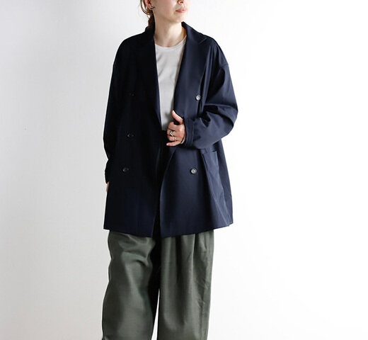 mizuiro ind|mizuiro ind ミズイロインド 3-230087 ダブルブレストシャツジャケット