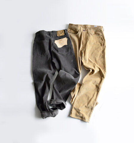 or slow|コーデュロイ シューカット ジーンズ “SHOE CUT JEANS CORDUROY” 01-0202-same1-fn