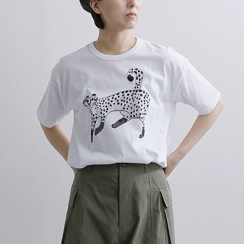 (g)|コットン 天竺 プリント Tシャツ “COMMENT / ALPHABET / CHEETAH” g-317cm-al-ch 母の日