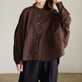 mizuiro ind|バックギャザー ワイド シャツ 長袖シャツ ブラウス トップス 1-238975 ミズイロインド