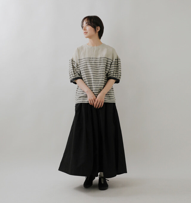 model asuka：160cm / 48kg 
color : black / size : F