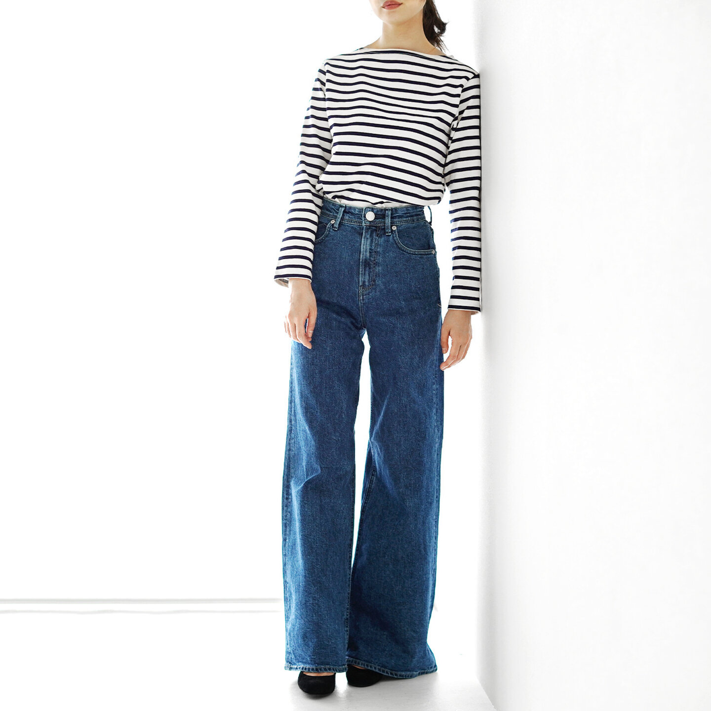 Yanuk ワイド フレア デニム パンツ Wide Flare ハイウエスト ワイド ジーンズ ジーパン デニムパンツ ボトムス ヤヌーク Crouka クローカ キナリノモール