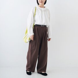 NATURAL LAUNDRY|「ラクに穿きこなす、上質ワイドパンツ」コットンウールツイル ラフトラウザー | 7264P-010