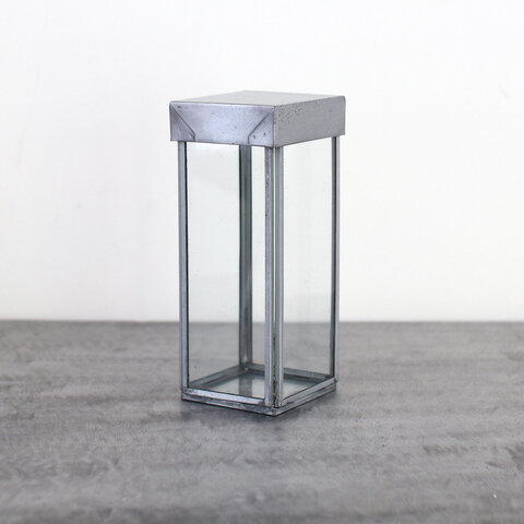 PUEBCO｜GLASS BOX WITH RECYCLE STEEL LID【Cotton Swab】/ガラスケース