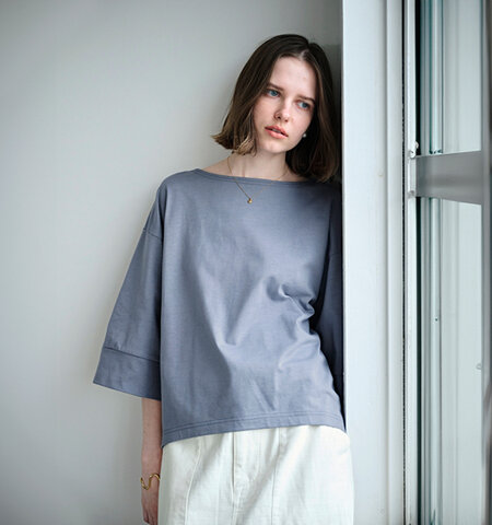 kha:ki|コットン天竺 バックヘムライン バスクシャツ “BACK HEM LINE BASQUE SHIRTS” mil26hcs3477
