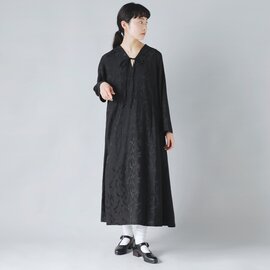 susuri｜リーフ 刺繍 トラペーズ ドレス 23-207