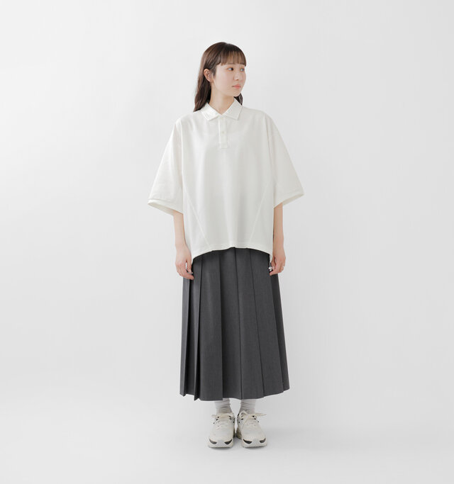 model mayuko：168cm / 55kg 
color : white / size : 2