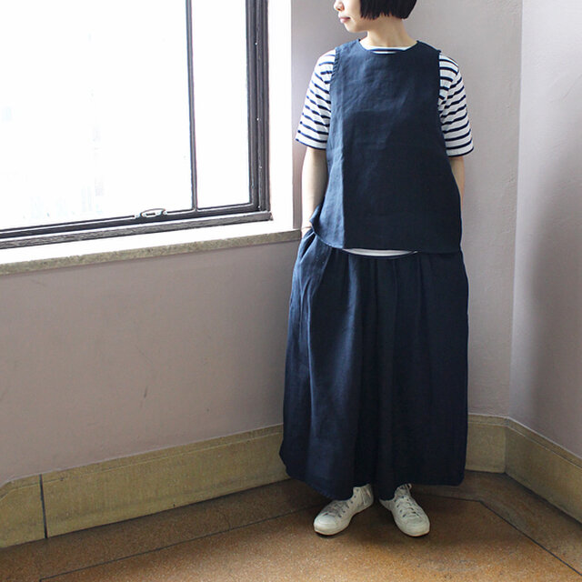 ネイビー / 1 着用、モデル身長:164cm