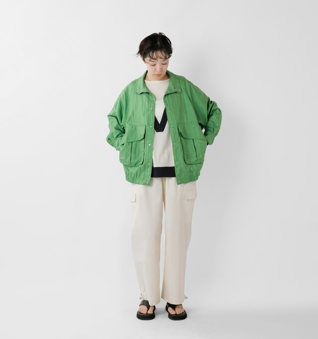 model saku：163cm / 43kg 
color : green / size : 1