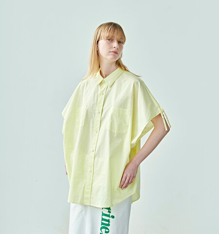 kha:ki|コットン ワッシャー ポプリン ドルマンスリーブ シャツ “DOLMAN UTILITY SHIRT” mil23sbl3117-mn