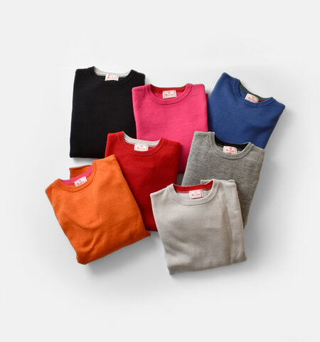 mao made|メリノウール 100% チラリ配色 ポケット付き ワイド プルオーバー 551105