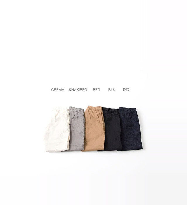 color : 左から CREAM / KHAKIBEIGE / BROWN / BLACK / INDIGO