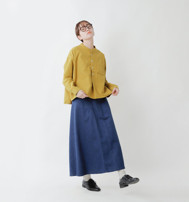 model saku：163cm / 43kg 
color : mustard / size : 2