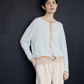 YARRA NEU|ウール混カラーコンビニットカーディガン NU-5642-407