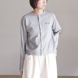 Gymphlex|ショート クルー ネック カーディガン 長袖 羽織り SHORT CREW NECK CARDIGAN GY-C0367SCT ジムフレックス