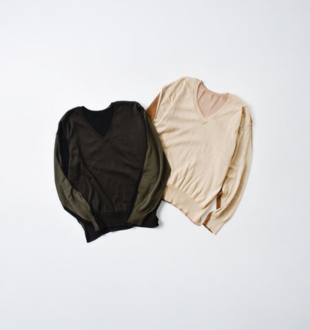 beautiful people|スーピマコットン 4way ニット プルオーバー “Flip protained cotton pullover” 1545210004-kk