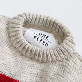 one fifth｜HANDKNIT 1PLY SET-IN SLEEVE -BIG LOGO