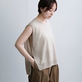 C.T.plage|リネン フレンチスリーブ ニットトップス ct26123