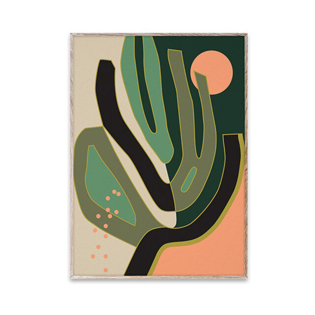 「Selva」は、中央アメリカのジャングルに自生する、幾重にも重なった青々とした緑からインスピレーションを得ています。ジャングルのぼんやりとした薄明かりは、様々なトーンのグリーンの中に散りばめられた黒とゴールドによって表現され、モンステラの葉1枚を抽象化したディテールを作り出している。色彩と構図に対するHernandez独自の眼が融合したこの作品は、大胆でありながら有機的。