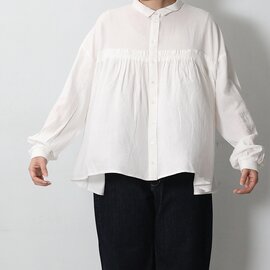 Vent Blanc|レーヨンリネン ギャザーブラウス kurashisha【SALE】