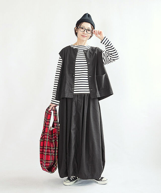 身長:164cm 着用カラー:18.CHARCOAL/着用サイズ:1