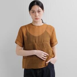 normment|シアーテンセル ショートスリーブ トップス “SHEER TENCEL SHORT SLEEVE TOPS” s26s-2255